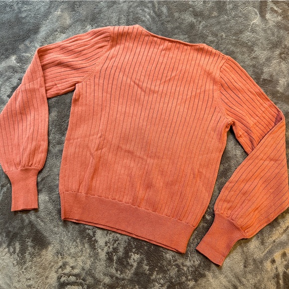 NWOT Free People Spring Light Sweater knit long sleeve Small Dusty Red Orange - Picture 7 of 8